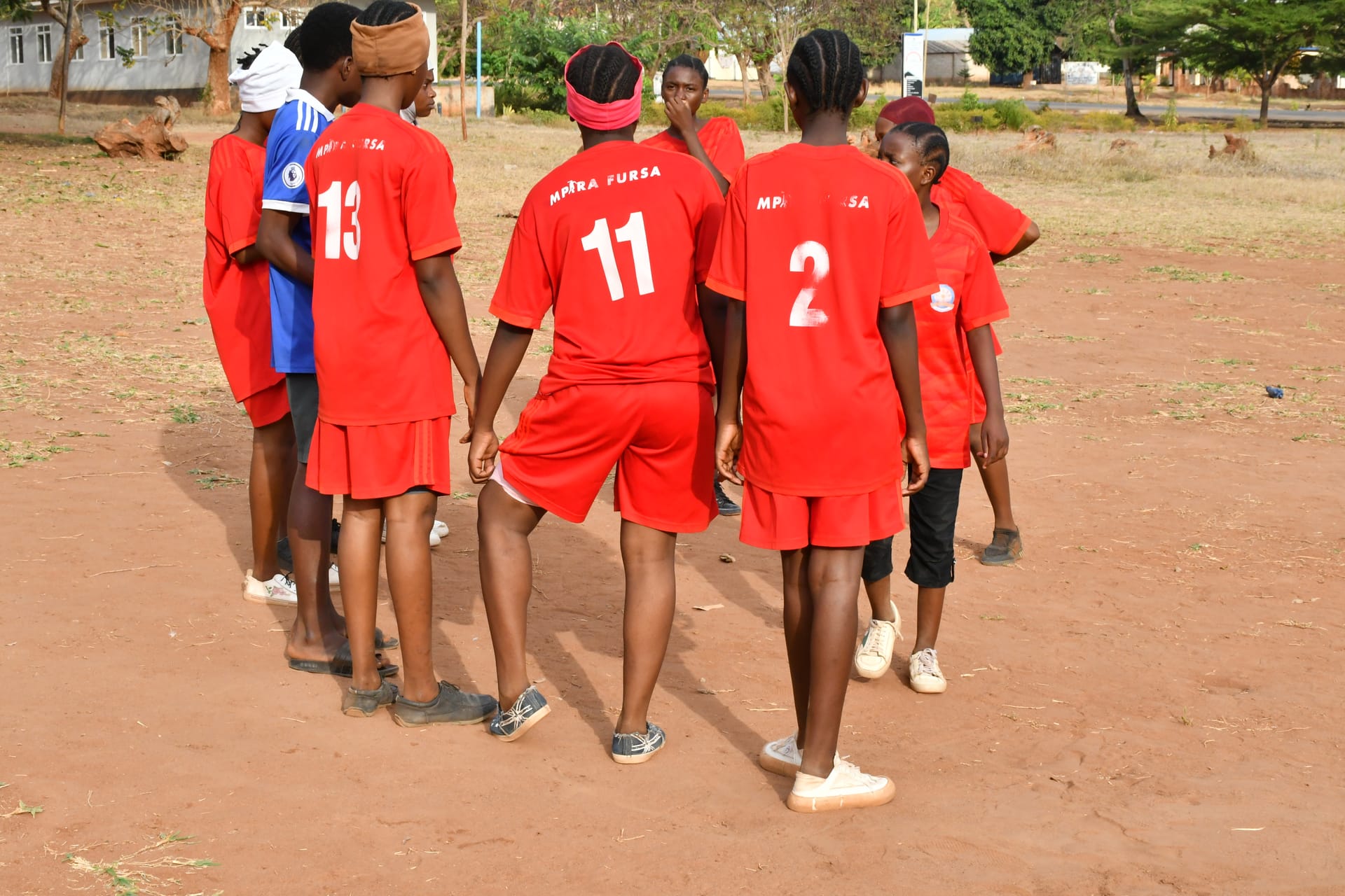 Primary school players during organized practice